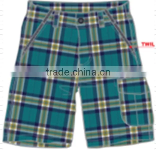 Grid pattern stocklot beach board shorts