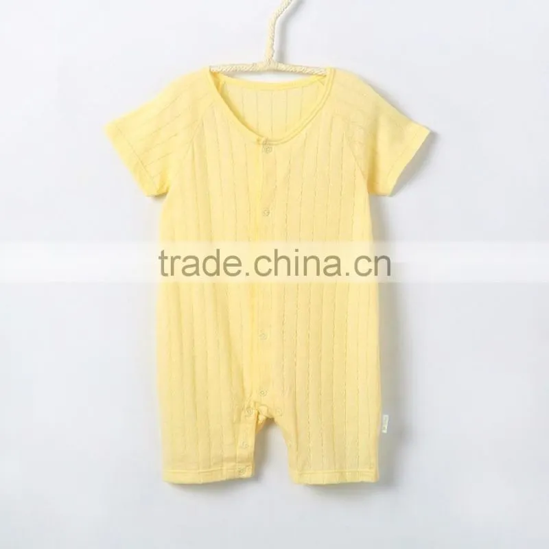 1528 OEM Baby clothes newborn boys 100% cotton baby jumpsuit cotta sleeve Infants clothing& Toddlers baby onesie