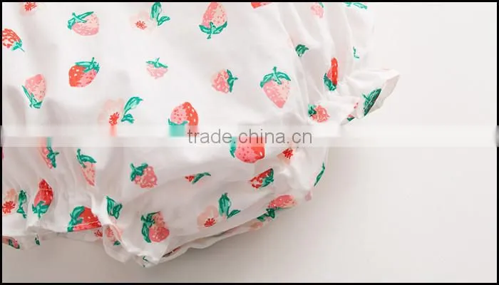digital print cotton poplin romper baby girl clothes