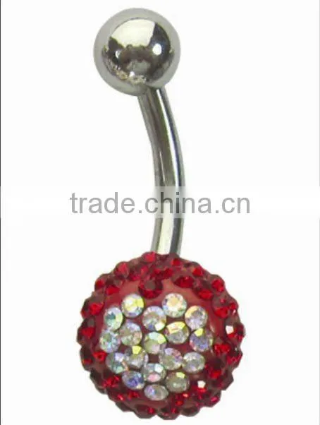 China body jewelry naval ring lemon yellow