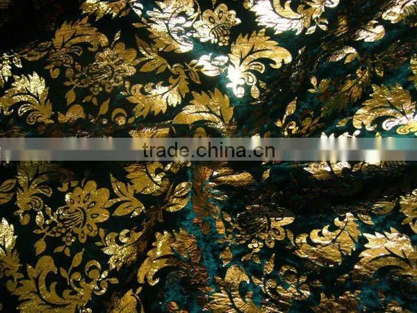 2013 New design 100% polyester bronzed dense velvet fabric for garment