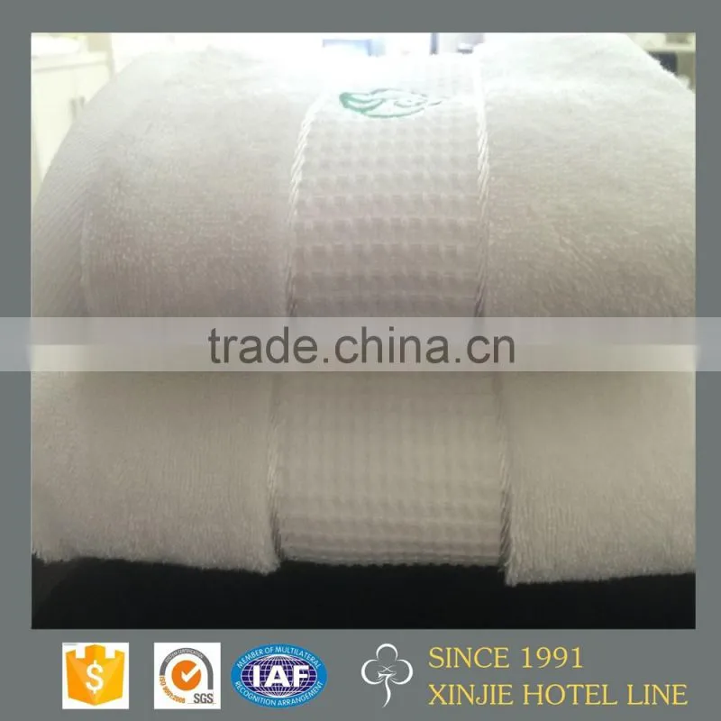 80*160 cm white hotel bath towel with custom logo embroidery
