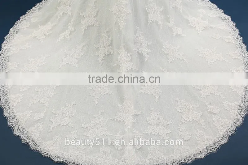 2017 A-line High Neck Sleeveless Floor-length Lace Wedding Gowns AS41101