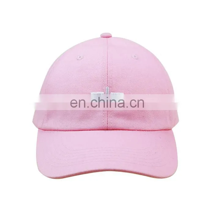 new fashion custom leather patch 5 panle plain dad hat