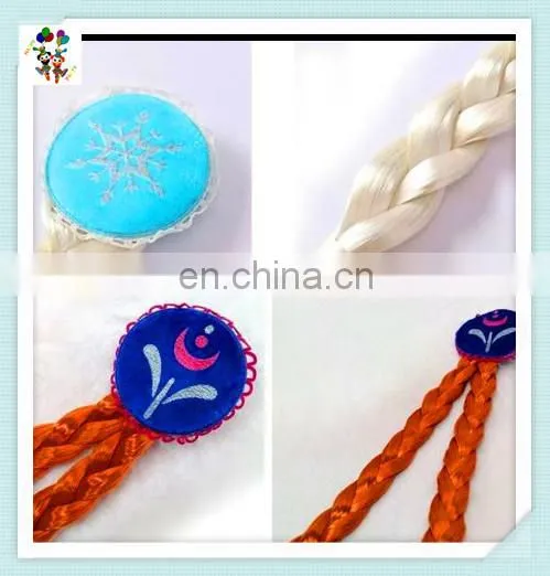 Girls Twist Braided Plait Hoop Colors Synthetic Hair Headband HPC-0134