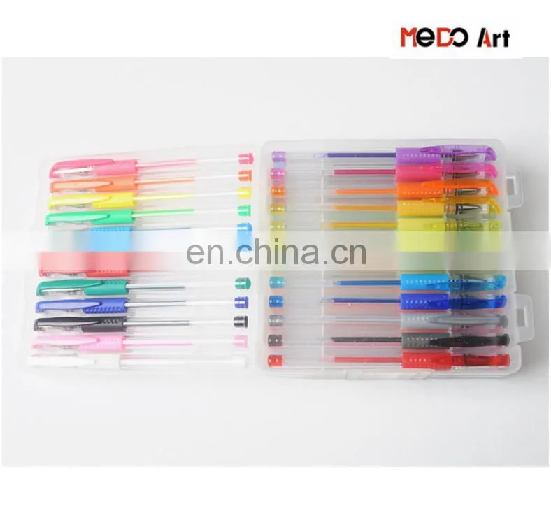 Rainbow Eco-friendly Gel Pen Set with Case Pack 6 8 10 12 24 48 with PP Case