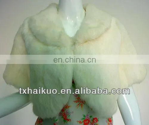 2012 girl winter new fashion rabbit fur mini coat