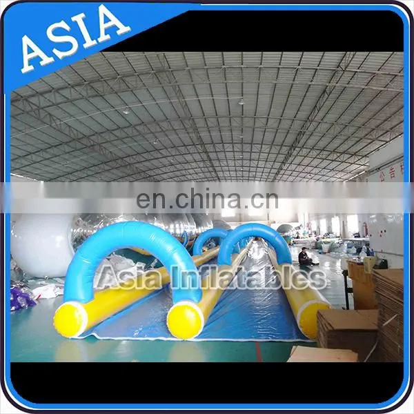 Commercial use inflatable slip and slide with sponge underneath / giant inflatable water slip and slide for adult and kids