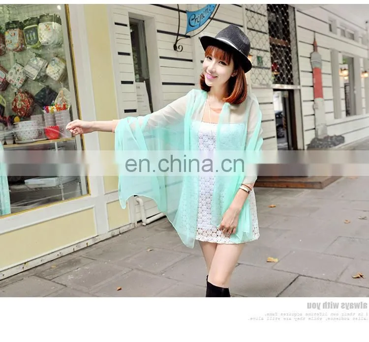 High quality fashion custom-made dark pink chiffon shawl(PD523BL)
