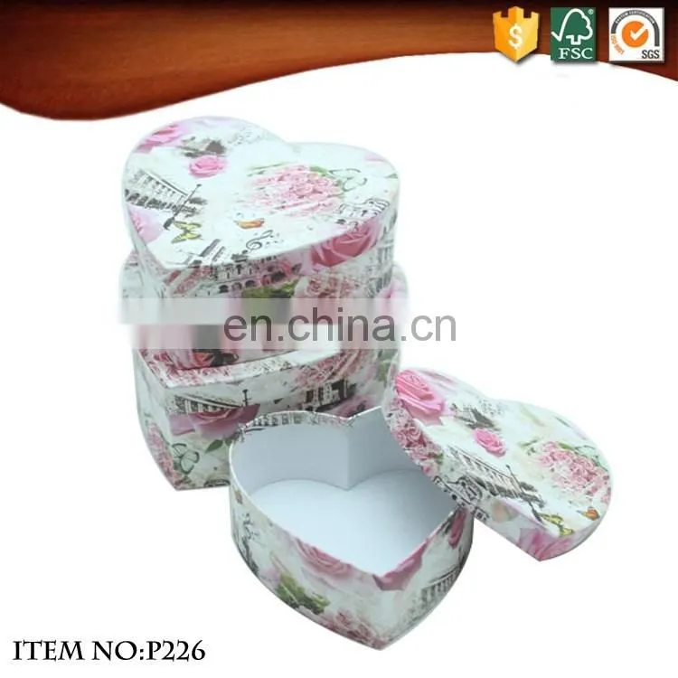 Customized Top Art Craft Quanlity Heart -Shaped cardboard Gift Box