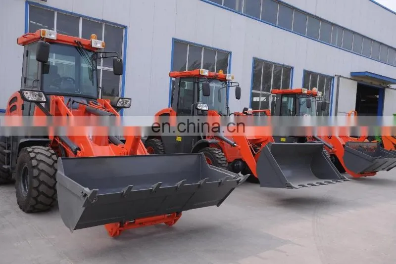 1.5ton mini front end wheel loader with wood splitter