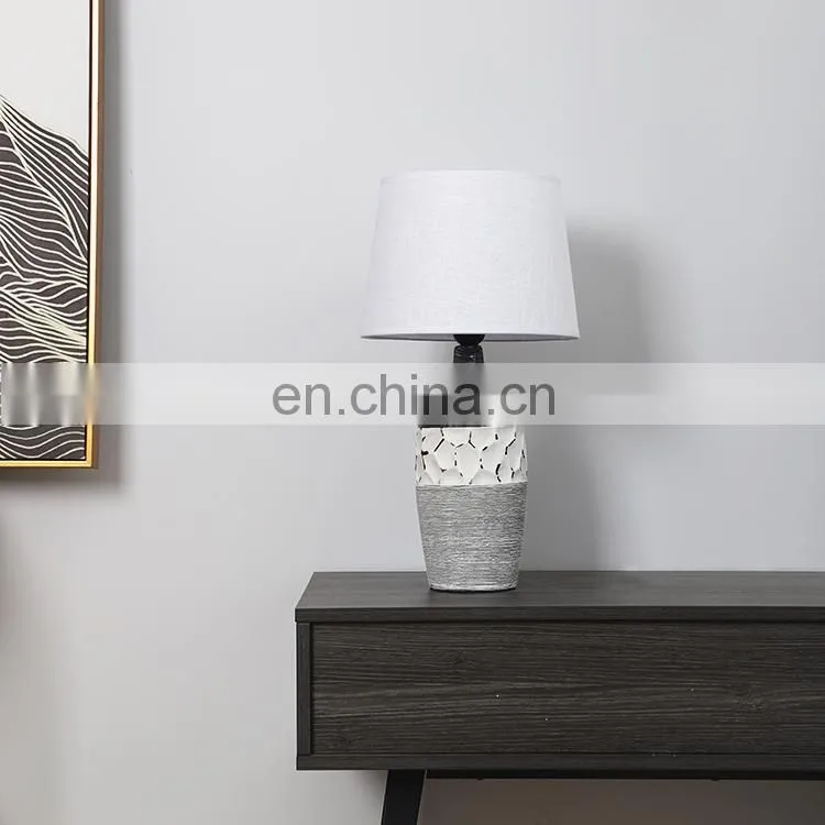 Oriental elegant design hotel living room porcelain bedside desk lamp for sale