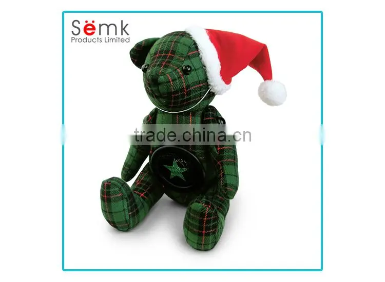 Novelty gifts cute portable bear shaped wireless bluetooth pillow speaker