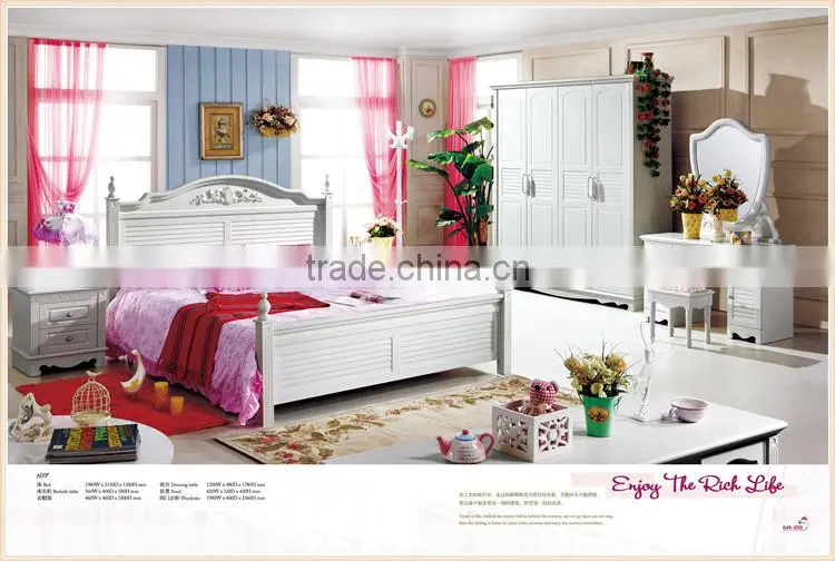 Wholesale Korean white bedroom furniture