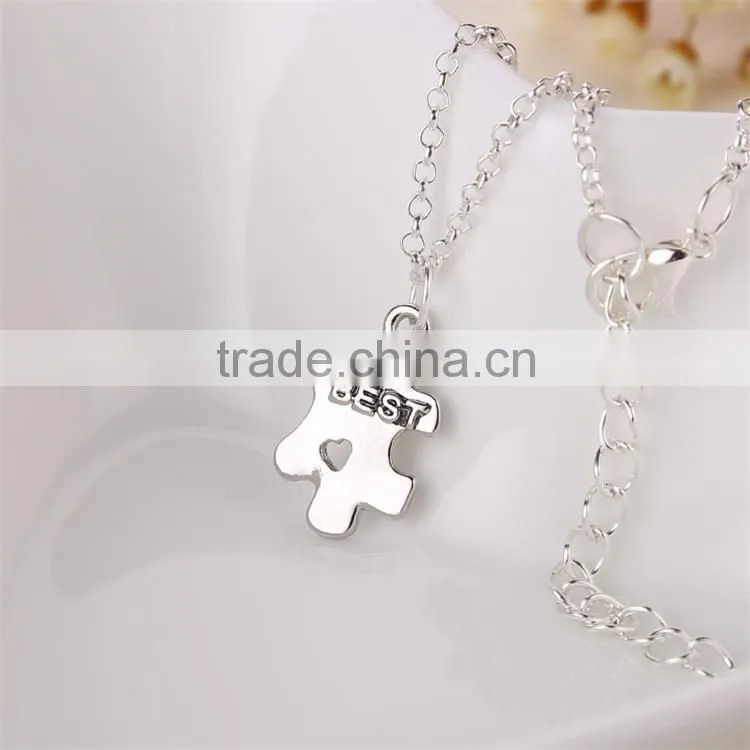 Custom jewelry Best friend puzzle necklace, new necklace 2015