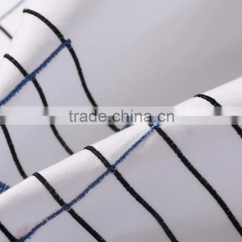 Luxury white and golden 800 thread count 100% cotton musical notes embroidery bedding set