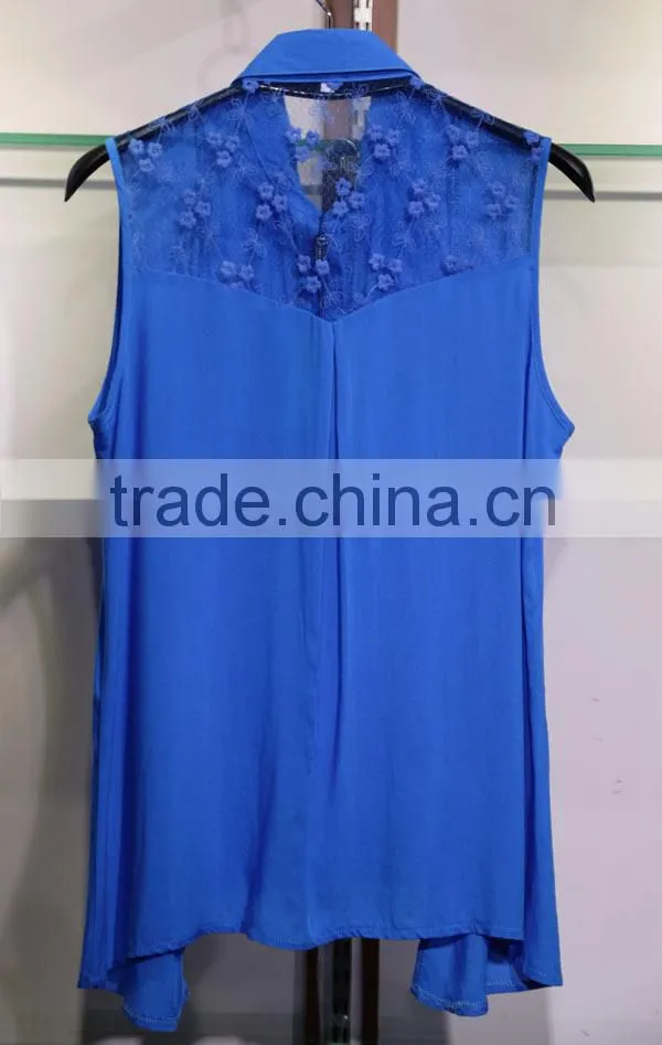 newest fabric embroidery voile ladies tops