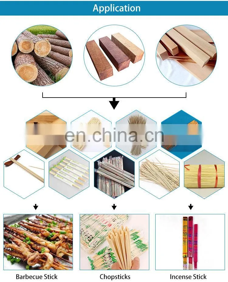wooden toothpicks product line bbq stick making machine