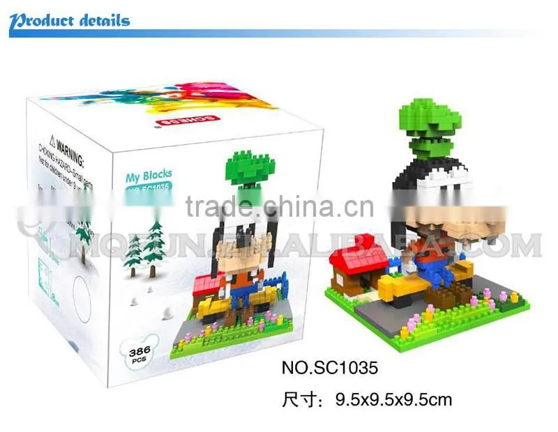 Mini Qute SC Kawaii American avenger cartoon mouse duck dog diamond block plastic building block boys educational toy