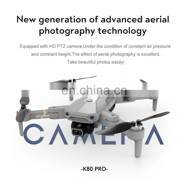 Wholesale K80 Pro Max 360 Degrees Obstacle Avoidance 8K HD Dual Camera 5G WIFI FPV Foldable RC Quadcopter Kid Toy Drones