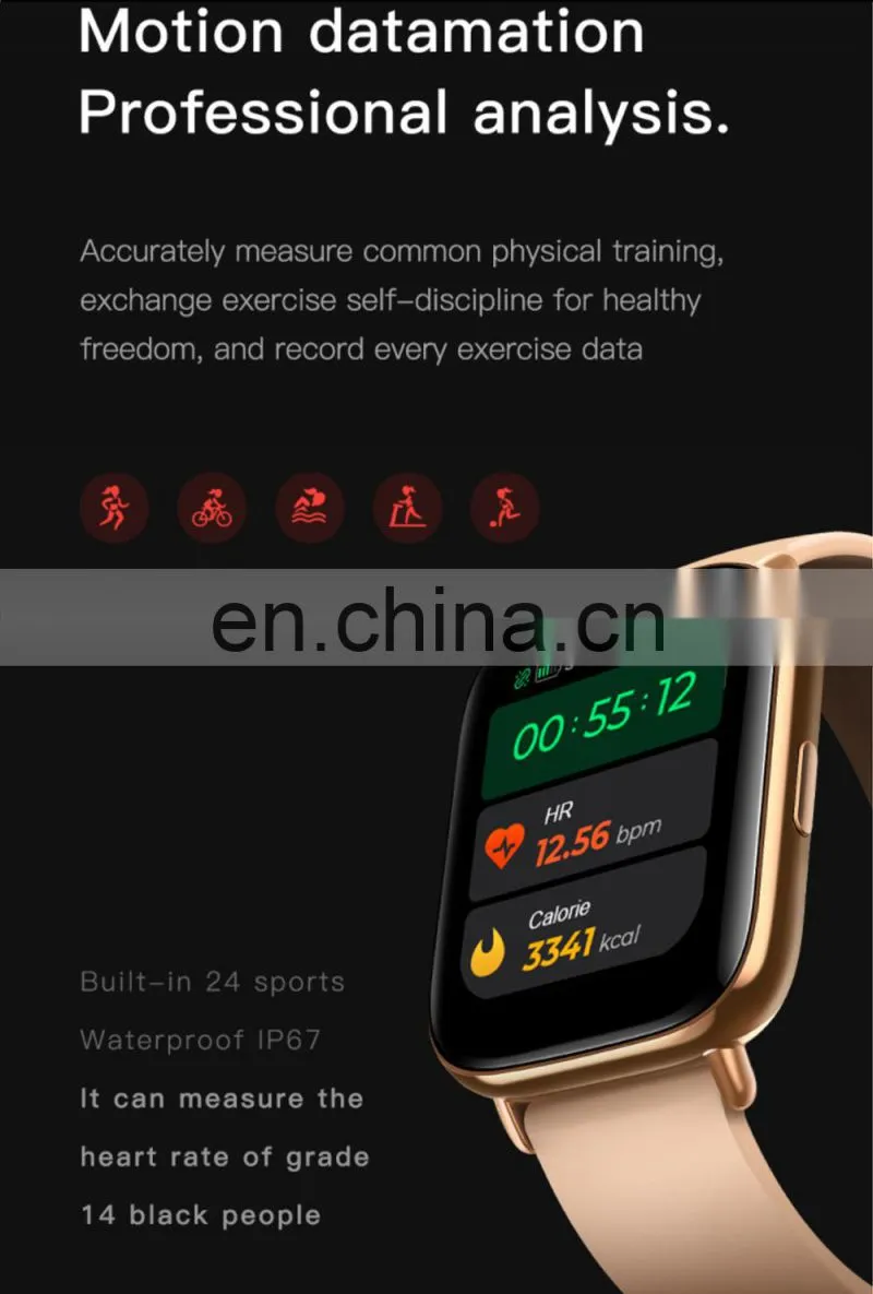 ALLINGE MDZ3381 IP67 Waterproof Smart Watch Aluminum Alloy Smart Watch Heart Rate Blood Pressure Smart Watch UM68T