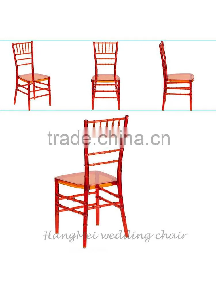 Manufacturer supply strong knock down Resin Chiavari Chairs chair for wedding