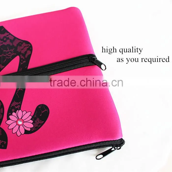 2014 custom pencil case, neoprene fabric material, custom pattern welcomed