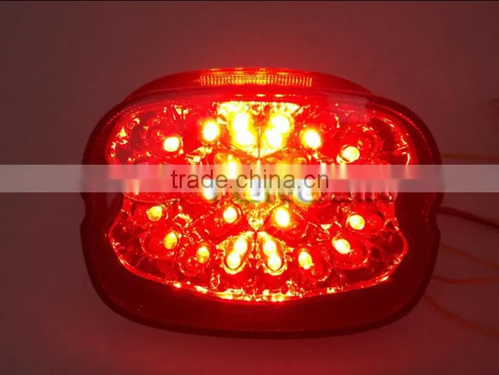 883 Harley Black/clear/red LED Taillight integrated Turn Signals For harley davidson taillight