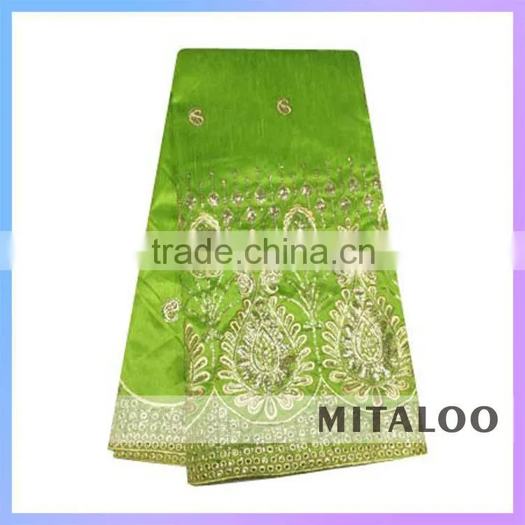 Mitaloo MGP0046 2015 Newest African George Lace Silk George Fabric For Party Wedding Dresses