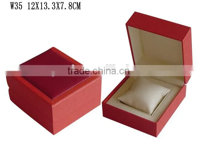wholesale china OEM supply wooden hinged jewelry watch box handmade W1195