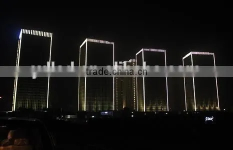 IP68 outdoor glass curtain wall lighting decoration led strip hotel building facade lighting