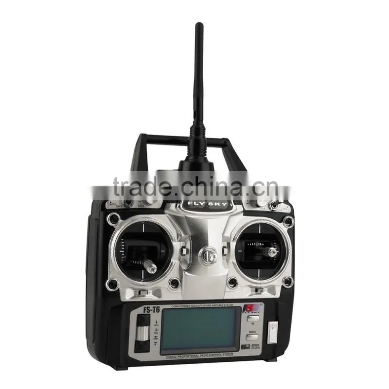 Flysky FS-T6 Radio Control 2.4G 6 Channel Transmitter Receiver for RC Helicopter