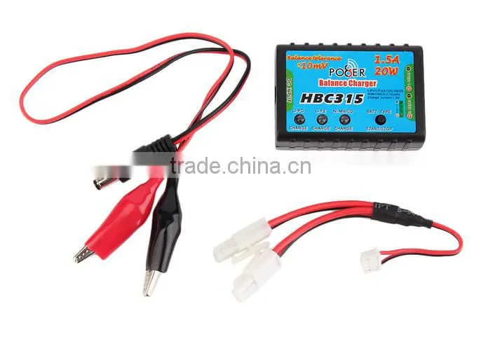 1.5A 20W 2S 3S LiPo Battery Balance Charger for DIY drone