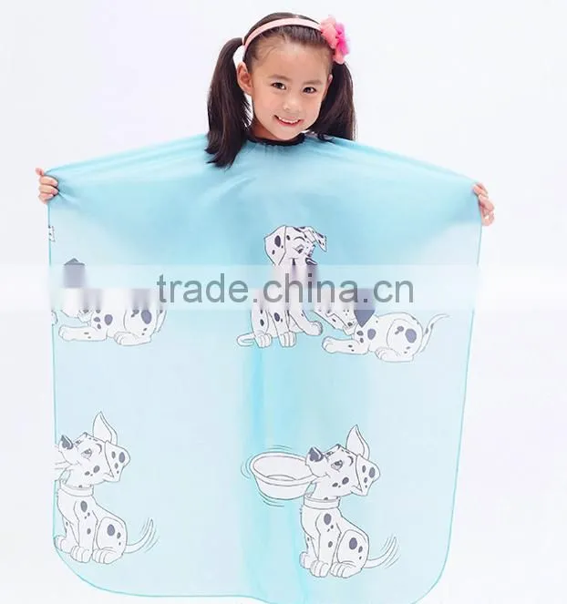 2016 BeiQi cheap customized barber cape with window , hairdressing kids' hair cutting cape