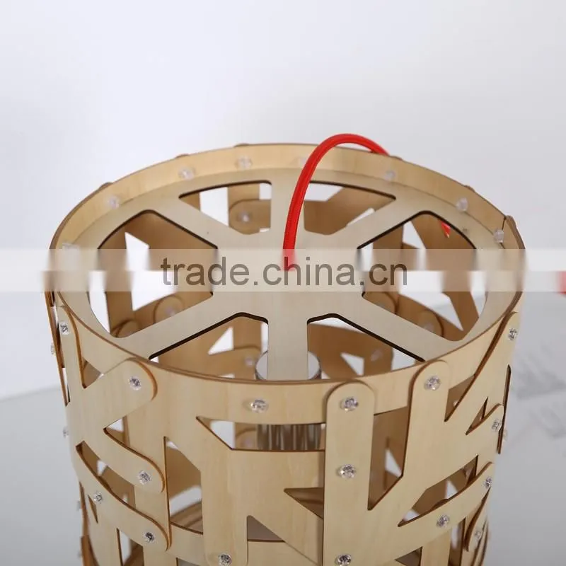 LED pendant Light JK-8005B-22 Home indoor lighting wooden frame fancy industrial hanging pendant light