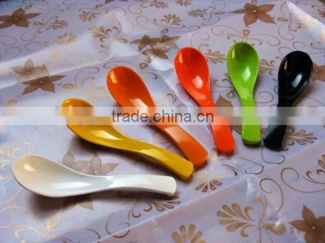White melamine baby spoon