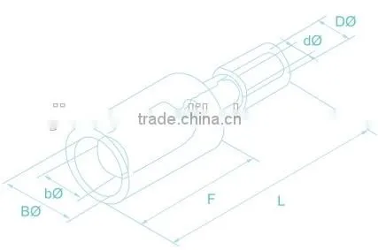 FRD Bullet Female Quick Disconnects Tinned Copper Insulated Terminal Connector