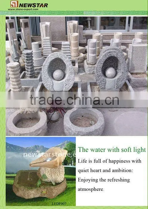 led stone garden lamp