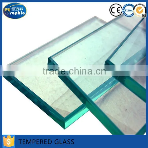 2016 hot sell customized size 12mm toughened glass price for sale