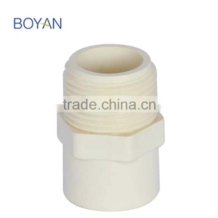 BOYAN zhejiang plastic fitting for irrigation ASTM 2846 standard cpvc male adapter