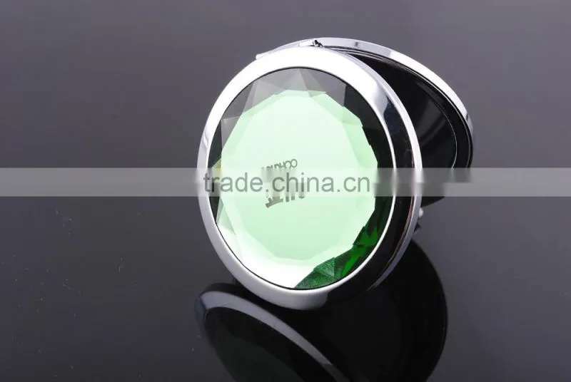 Small round metal mirror made in china mirror factory you can add your own logo