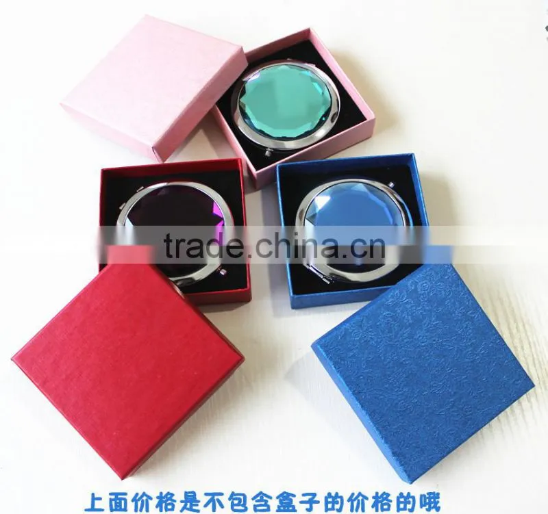 Small round metal mirror made in china mirror factory you can add your own logo