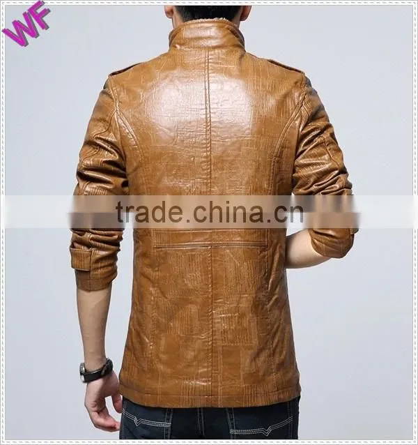 Custom Hight Quality European Mens Genuine Leather Jacket