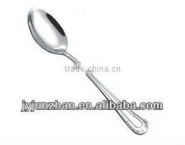 Metal teaspoon with logo with mirror polishing and golden color