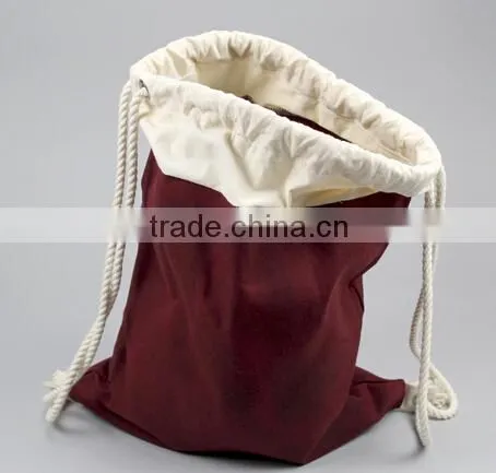 Stylish Cotton Canvas Drawstring Laundry Washing Bag