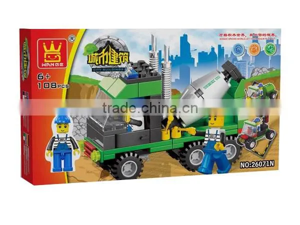 City engineering Construction truck plastics Block toy Set