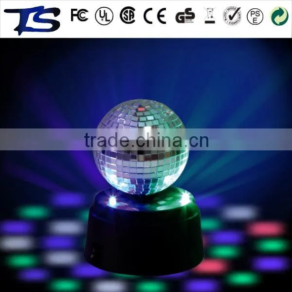 LED rotating table style mirror ball