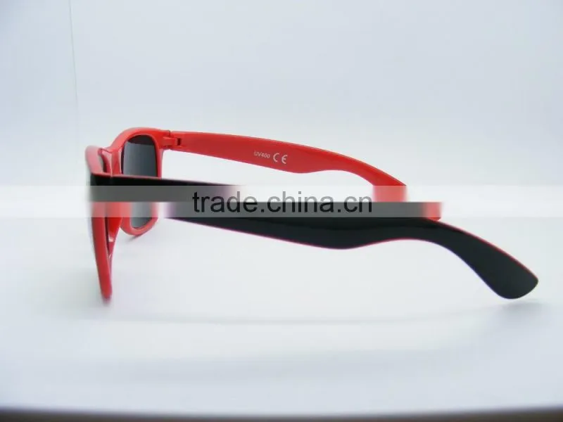 Taizhou Duqiao Factory Gold Mirror lenses sunglasses withPC farme