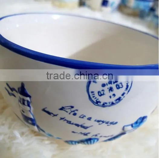 Mediterranean Style Household Ceramic Bowl M117088