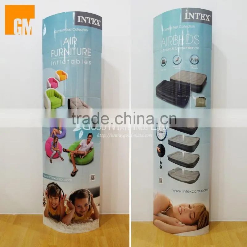 flooring advertising cardboard totem display stand